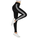 Women Camo Legging Two Side White Stripes Skinny Leggings