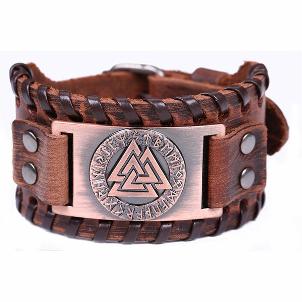 Metal Engraved Scandinavian Viking Nordic Runes Bracelet Men - iBay Direct