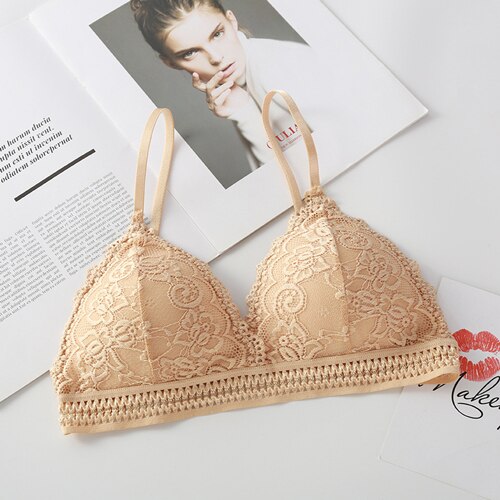 Sexy Deep V Lace Bra Wireless - iBay Direct