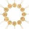 Gold Coin Disk Pendant Zodiac Necklace for Men Women - iBay Direct