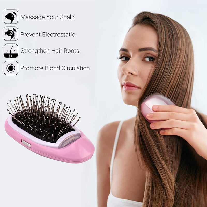 Portable Electric Ionic Hairbrush - iBay Direct