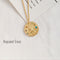 Gold Coin Disk Pendant Zodiac Necklace for Men Women - iBay Direct