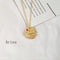 Gold Coin Disk Pendant Zodiac Necklace for Men Women - iBay Direct