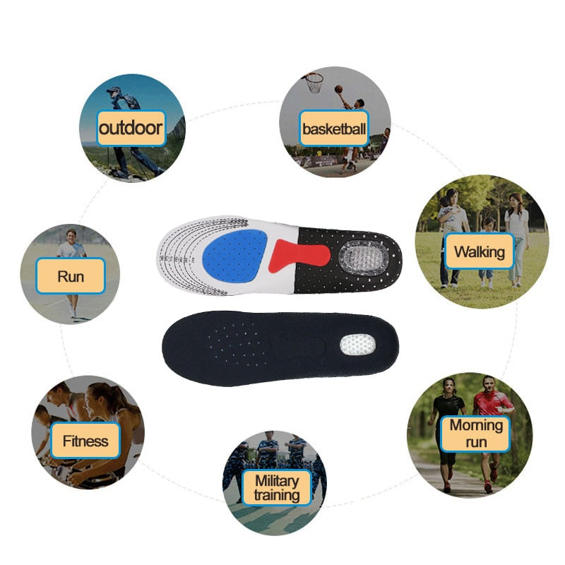 Sport Running Silicone Gel Insoles for feet - iBay Direct