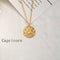 Gold Coin Disk Pendant Zodiac Necklace for Men Women - iBay Direct