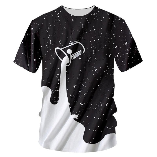 OGKB Customized T Shirts Sumer Tops Women/men Personalized Custom Picture Tshirt Print Galaxy Space 3D T-shirt Man Casual Tees - iBay Direct