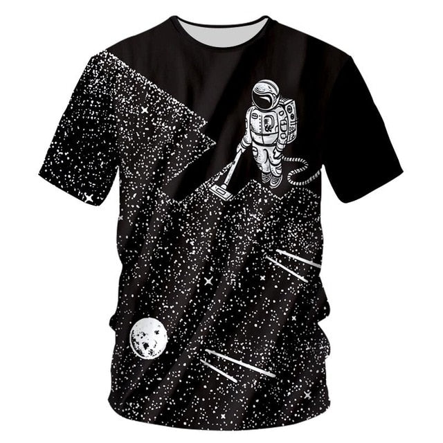 OGKB Customized T Shirts Sumer Tops Women/men Personalized Custom Picture Tshirt Print Galaxy Space 3D T-shirt Man Casual Tees - iBay Direct