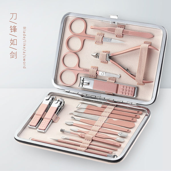 Newest Color 18 Tools Stainless Steel Manicure set Professional nail clipper Kit. - iBay Direct
