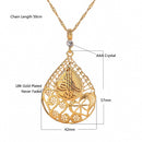 Metal Coin Muslim Islam Allah Necklace for Turks Gold Color Arab Pendant Middle East Arab Jewelry Rhinestone Turkish for Women - iBay Direct