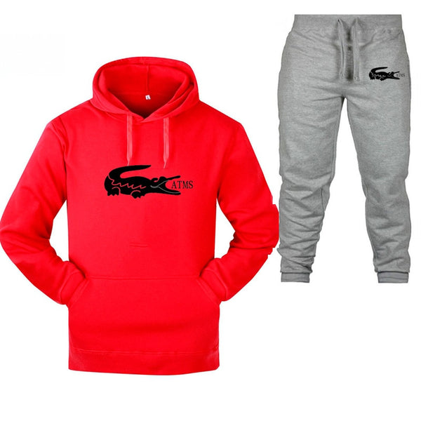 Men's Sports Suit New Thick Warm Hooded Sports Top + Sports Pants. - iBay Direct