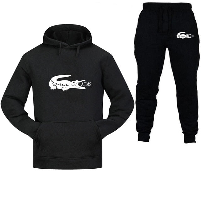 Men's Sports Suit New Thick Warm Hooded Sports Top + Sports Pants. - iBay Direct