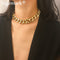 Punk Miami Cuban Choker Necklace Collar Statement Hip Hop Big Chunky Aluminum Gold Color Thick Chain Necklace Women Jewelry - iBay Direct