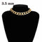 Punk Miami Cuban Choker Necklace Collar Statement Hip Hop Big Chunky Aluminum Gold Color Thick Chain Necklace Women Jewelry - iBay Direct