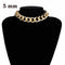 Punk Miami Cuban Choker Necklace Collar Statement Hip Hop Big Chunky Aluminum Gold Color Thick Chain Necklace Women Jewelry - iBay Direct