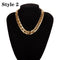 Punk Miami Cuban Choker Necklace Collar Statement Hip Hop Big Chunky Aluminum Gold Color Thick Chain Necklace Women Jewelry - iBay Direct
