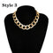 Punk Miami Cuban Choker Necklace Collar Statement Hip Hop Big Chunky Aluminum Gold Color Thick Chain Necklace Women Jewelry - iBay Direct