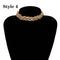 Punk Miami Cuban Choker Necklace Collar Statement Hip Hop Big Chunky Aluminum Gold Color Thick Chain Necklace Women Jewelry - iBay Direct