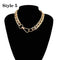 Punk Miami Cuban Choker Necklace Collar Statement Hip Hop Big Chunky Aluminum Gold Color Thick Chain Necklace Women Jewelry - iBay Direct