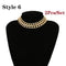 Punk Miami Cuban Choker Necklace Collar Statement Hip Hop Big Chunky Aluminum Gold Color Thick Chain Necklace Women Jewelry - iBay Direct