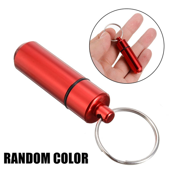 Waterproof Aluminum Pill Box Keychain Pill Box. - iBay Direct