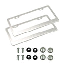 Fashion Wear-resistant High-quality Durable Stainless Steel Metal License Plate Frame. - iBay Direct