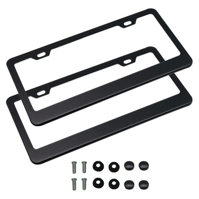 Fashion Wear-resistant High-quality Durable Stainless Steel Metal License Plate Frame. - iBay Direct