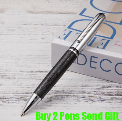 Luxury Brand Metal Ballpoint Pen Business Men PU Leather Smooth Writing Signature Pen Buy 2 Pens Send Gift - iBay Direct