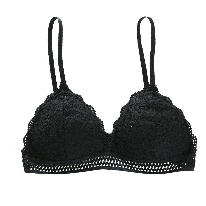 Sexy Deep V Lace Bra Wireless - iBay Direct
